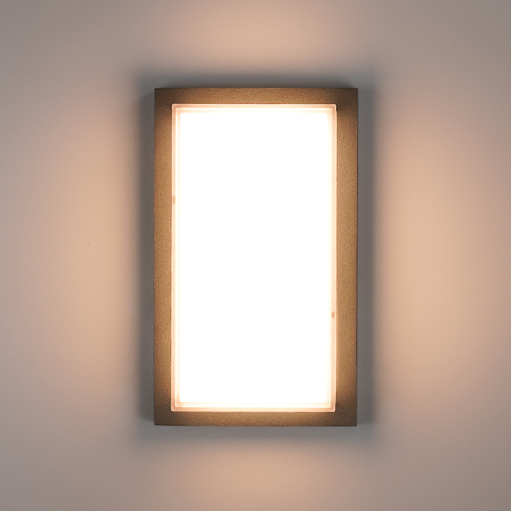 Milan LED wandlamp - 12 Watt - 3000K warm wit - IP54 waterdicht - Zwart - Wandverlichting voor binnen en buiten - Modern voor binnen en buiten