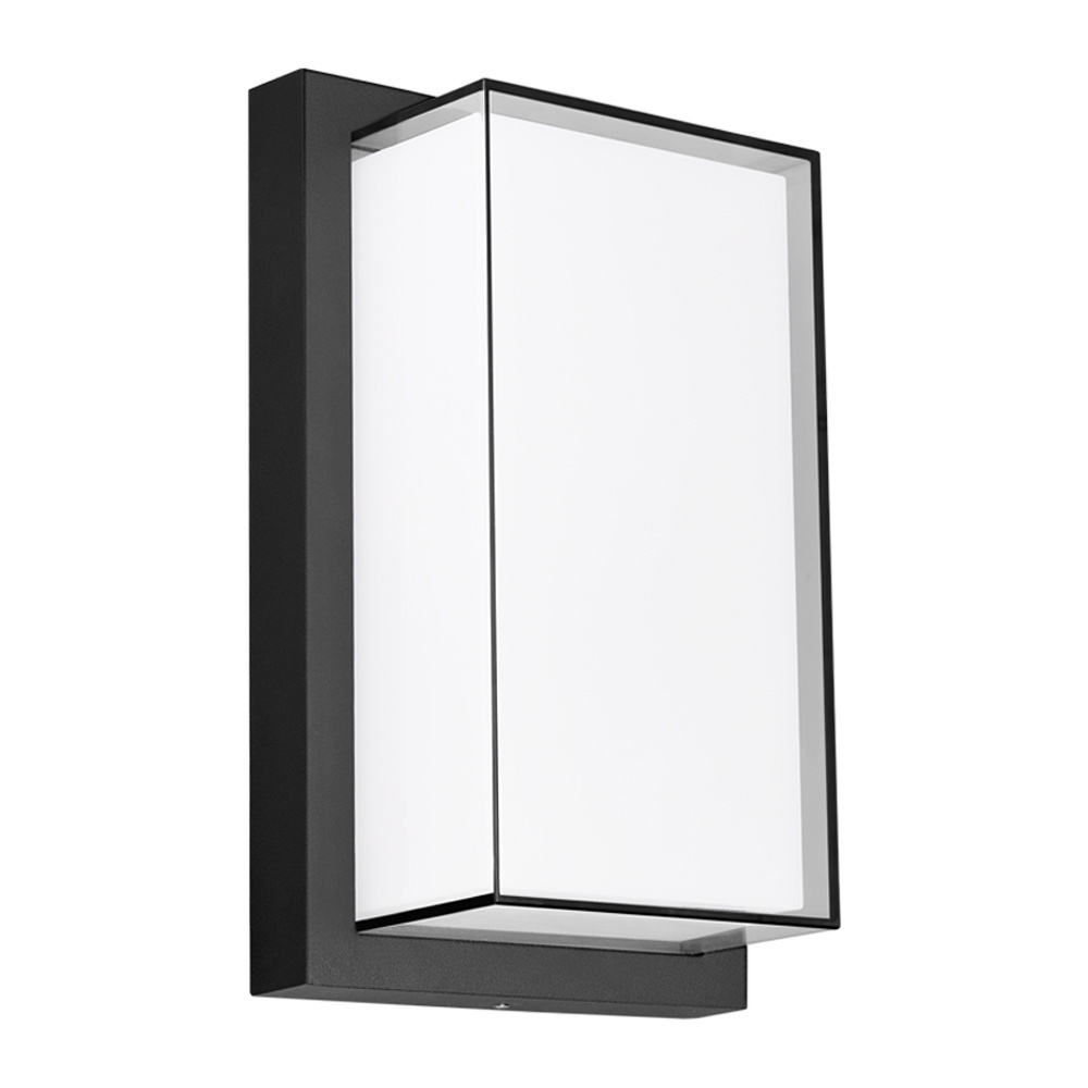 Milan LED wandlamp - 12 Watt - 3000K warm wit - IP54 waterdicht - Zwart - Wandverlichting voor binnen en buiten - Modern voor binnen en buiten