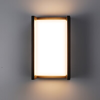 Jasper LED wall light - 12 watts - 3000K warm white - IP54 waterproof - Black - Wall light for indoor and outdoor use