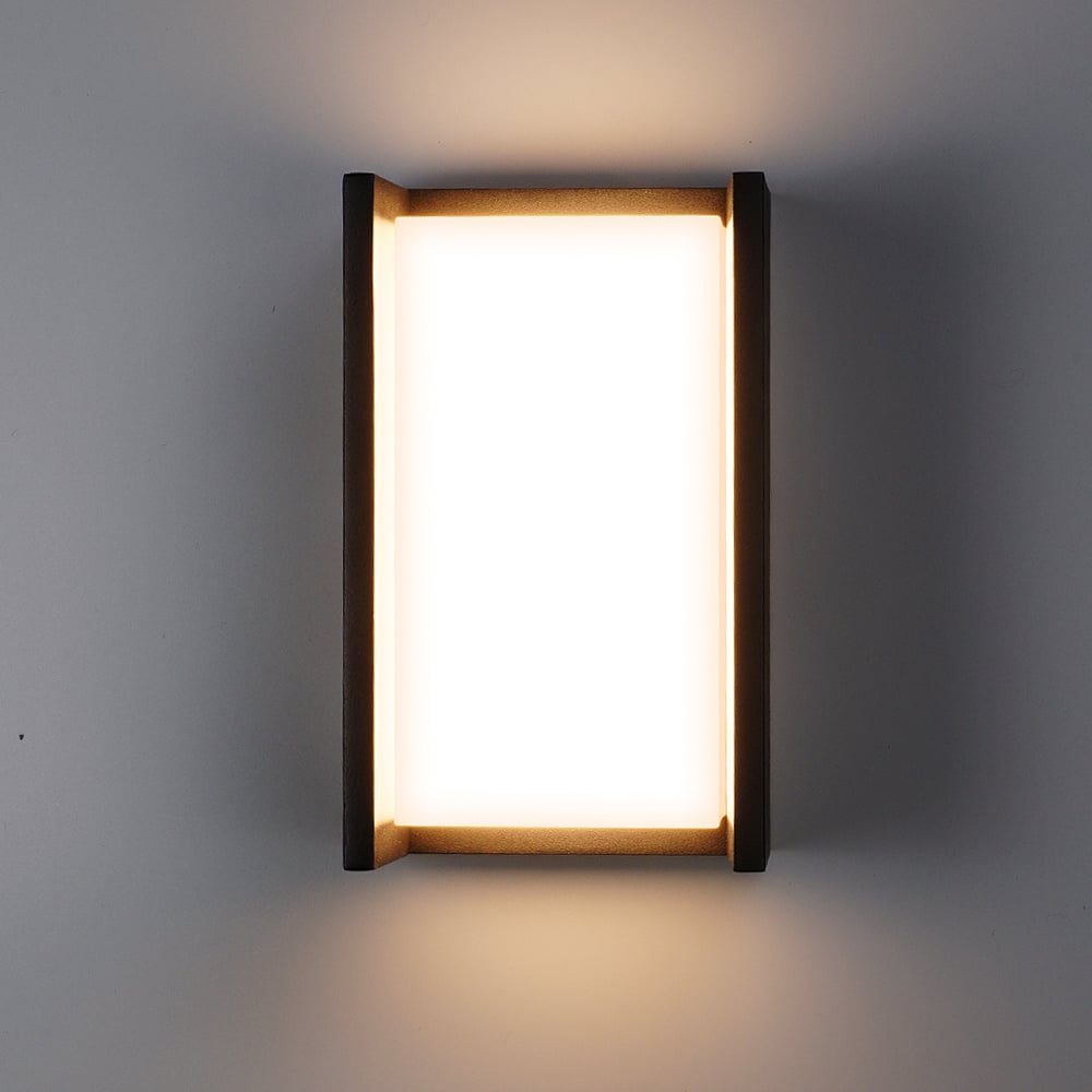 Jasper LED wandlamp - 12 Watt - 3000K warm wit - IP54 waterdicht - Zwart - Wandverlichting voor binnen en buiten - Modern voor binnen en buiten