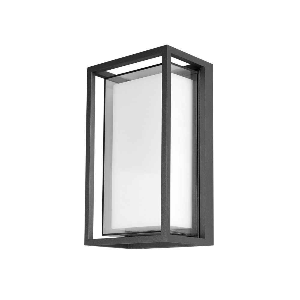 Brandon LED wandlamp - 12 Watt - 3000K warm wit - IP54 waterdicht - Zwart - Wandverlichting voor binnen en buiten - Modern voor binnen en buiten