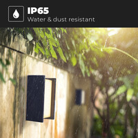 Jasper LED wall light - 12 watts - 3000K warm white - IP54 waterproof - Black - Wall light for indoor and outdoor use