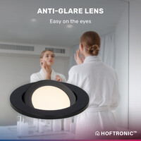 Vienna smart LED downlight - WiFi & Bluetooth - Tiltable - Google Home and Amazon Alexa - IP65 - Built-in 6 W RGBWW spot - Black - 3 years warranty