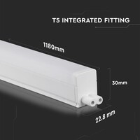T5 LED Batten Koppelbaar 120 cm 6500K 16 Watt 5 jaar garantie Samsung