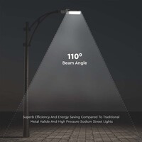 LED-Straßenleuchte 50 Watt 4000K 5000lm IP65 5 Jahre Garantie - Grau
