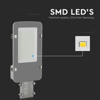 LED-Straßenleuchte 50 Watt 4000K 5000lm IP65 5 Jahre Garantie - Grau
