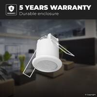 PIR bewegingssensor met schemerschakelaar 360° - Bereik 8 meter Maximaal 800 Watt - IP20 - Inbouw - Wit