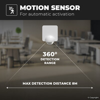 PIR Sensor - Bewegingssensor en schemerschakelaar (dag en nacht sensor) - IP54 waterdicht Voor buiten en binnen - Max 1200 Watt - Wit