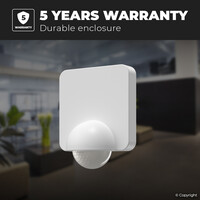 PIR Sensor - Bewegingssensor en schemerschakelaar (dag en nacht sensor) - IP54 waterdicht Voor buiten en binnen - Max 1200 Watt - Wit