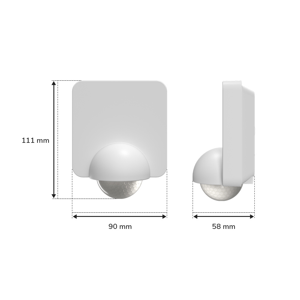 PIR Sensor - Bewegingssensor en schemerschakelaar (dag en nacht sensor) - IP54 waterdicht Voor buiten en binnen - Max 1200 Watt - Wit