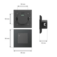 Microgolf bewegingssensor met schemerschakelaar 15 meter Maximaal 1200 Watt inbouw zwart