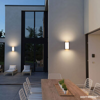 Jasper LED wall light - 12 watts - 3000K warm white - IP54 waterproof - Black - Wall light for indoor and outdoor use