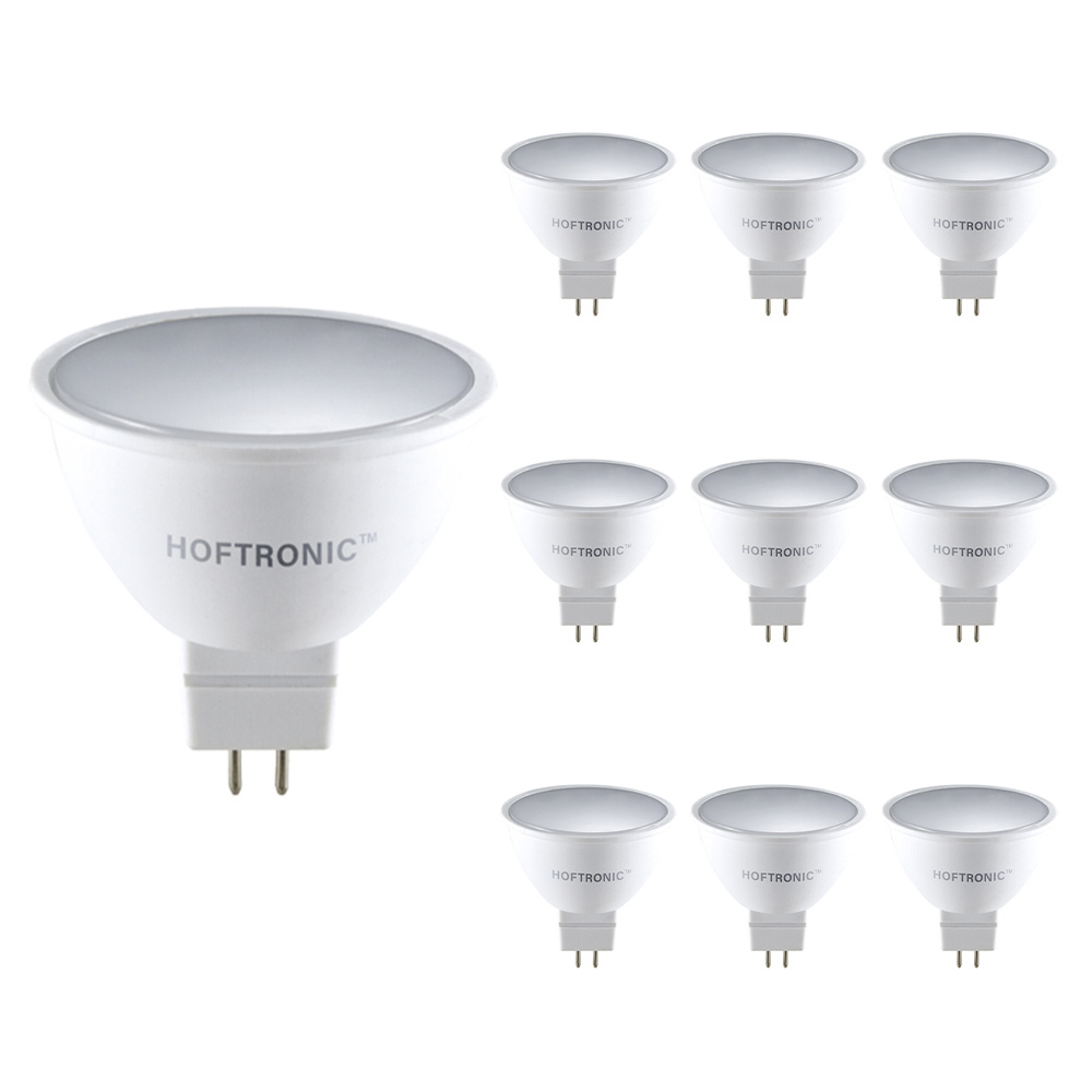 HOFTRONIC 10x LED GU5.3 Spot - 4,3 Watt 400 lumen - 4000K Neutraal wit licht - 12v - Vervangt 50 Wat