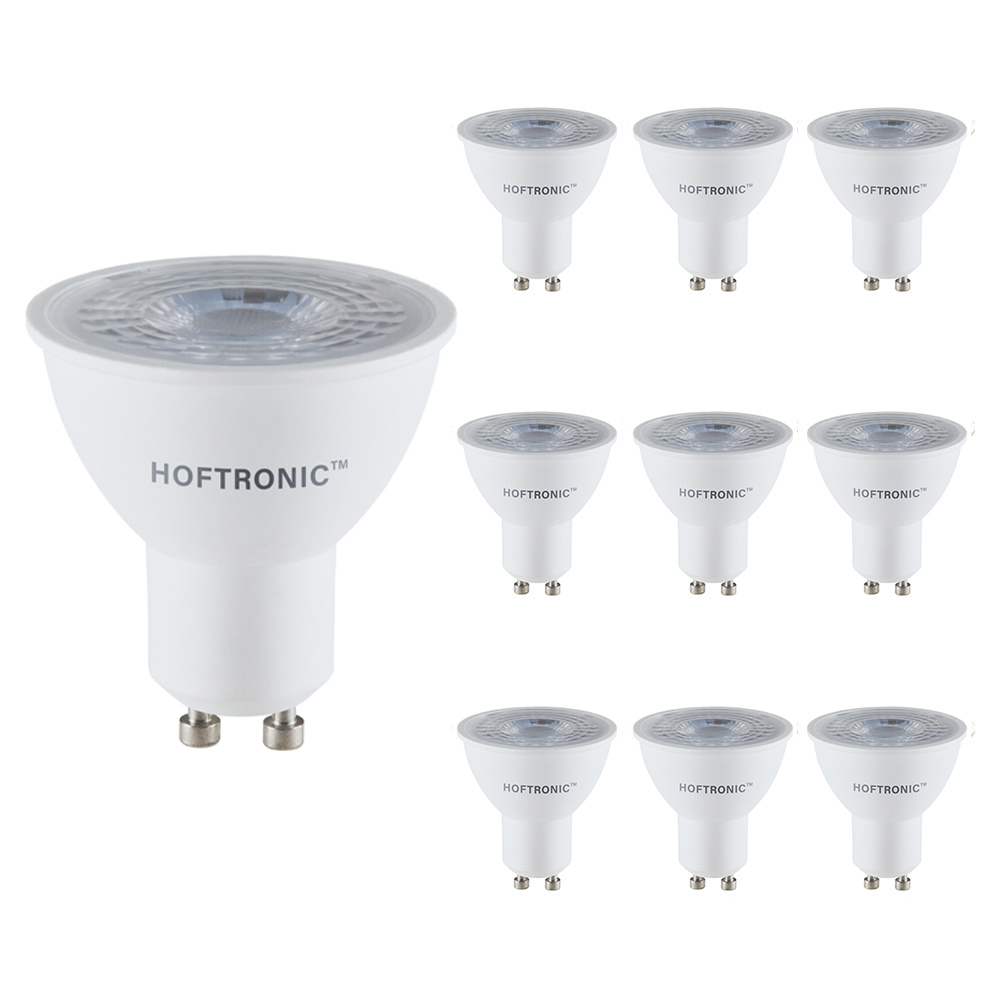 HOFTRONIC 10x GU10 LED spot - 4,5 Watt 345 lumen - 38 - 2700K Warm wit licht - LED reflector - Verv
