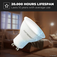 GU10 LED spot - 4,5 Watt 400 lumen - 2700K Warm wit licht - LED reflector - Vervangt 50 Watt