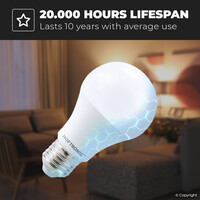 E27 LED Lamp - 10,5 Watt 1055 lumen - 6500K Daglicht wit licht - Grote fitting - Vervangt 75 Watt