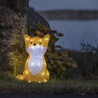 Beleuchtet Weihnachtsfigur für drinnen und draußen - Fuchs - 32 LEDs - 27 cm hoch