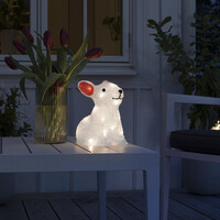 Verlicht Kerstfiguur voor buiten - Konijn - 24 LEDs - 22 cm hoog
