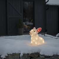 Verlicht Kerstfiguur voor buiten - Konijn - 24 LEDs - 22 cm hoog
