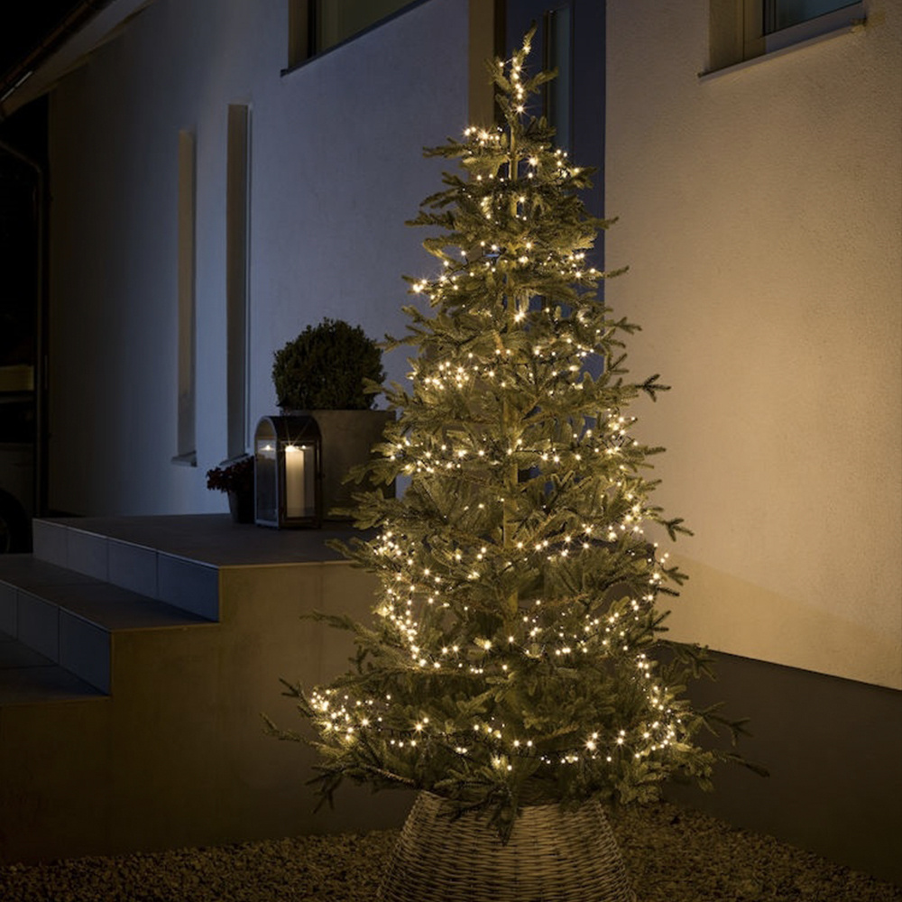 Konstsmide Clusterverlichting voor binnen en buiten 1500 LEDs Frosted 2100K Amber 33 meter Kerstverlichting IP44 Incl. Transformator