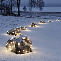 Lichtnet voor buiten - 96 LEDs - 3x3 meter - 2300K amberkleurig - IP44 waterdicht - kerstverlichting buiten - netverlichting