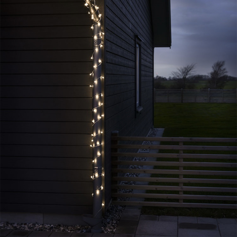 Konstsmide Lichtsnoer voor buiten - 2700K Warm wit - 80 LEDs - 6 meter - Ronde lampjes - Kerstverlic