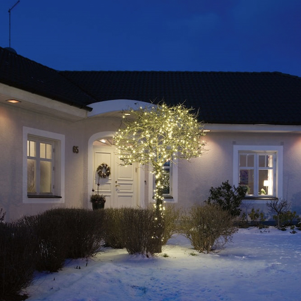 Kerstboomverlichting Voor Buiten - 80 Micro LEDs - 2200K Extra Warm Wit - 12 Meter Kerstverlichting Lichtsnoer