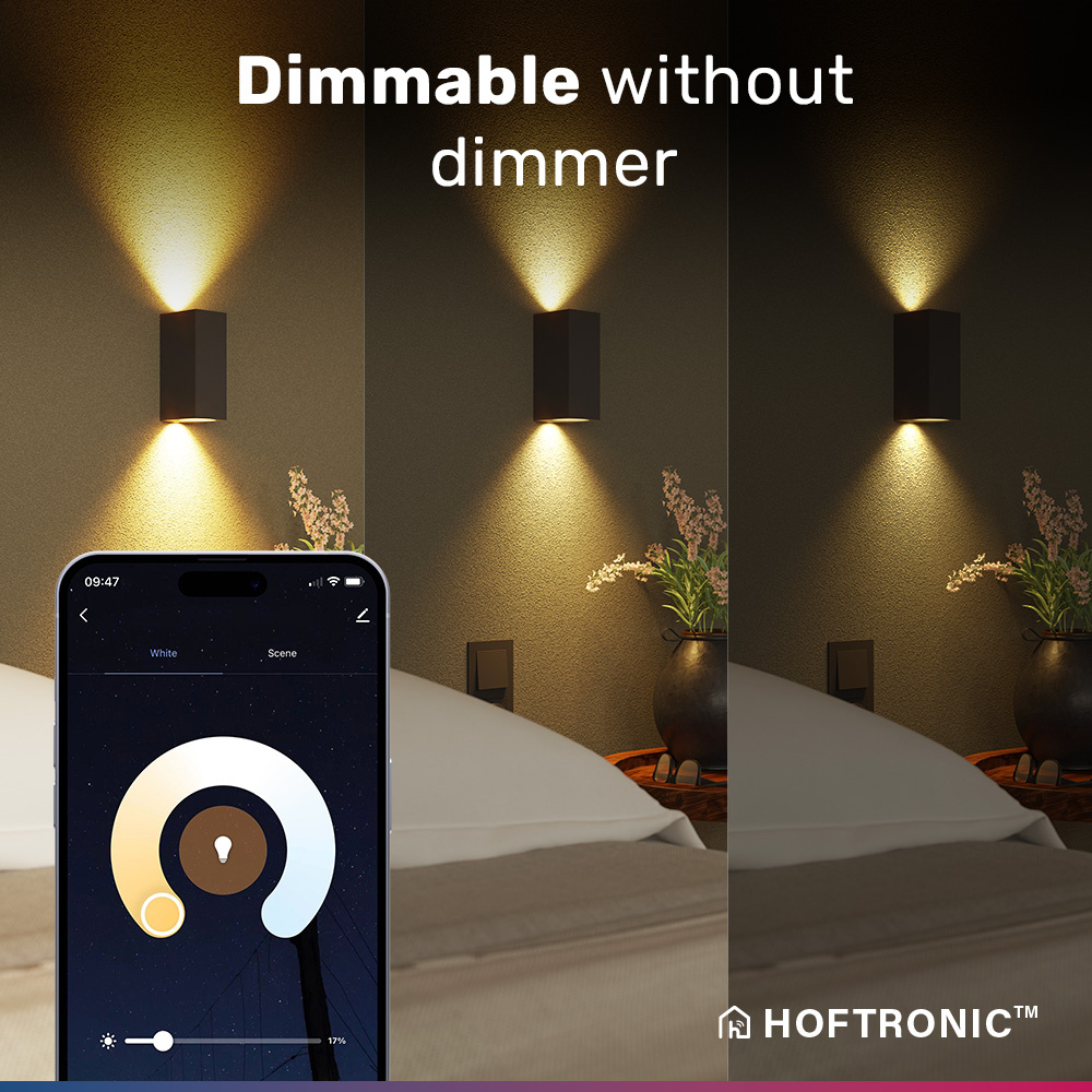 GU10 SMART LED RGBWW Wifi+BLE 5.5 Watt 345lm 38° Dimbaar via App