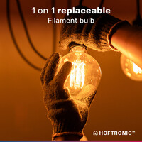3x Smart E27 LED filament lamp - A60 - Wifi & Bluetooth - 806lm - 7 Watt - Warm wit tot koud wit