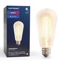 3x Smart E27 LED filament lamp - ST64 - Wifi & Bluetooth - 806lm - 7 Watt - Warm white to cold white