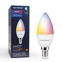 Set of 3 E14 SMART LED Bulb RGBWW Wifi & Bluetooth 5.5 Watt 470lm C37 Dimmable via App