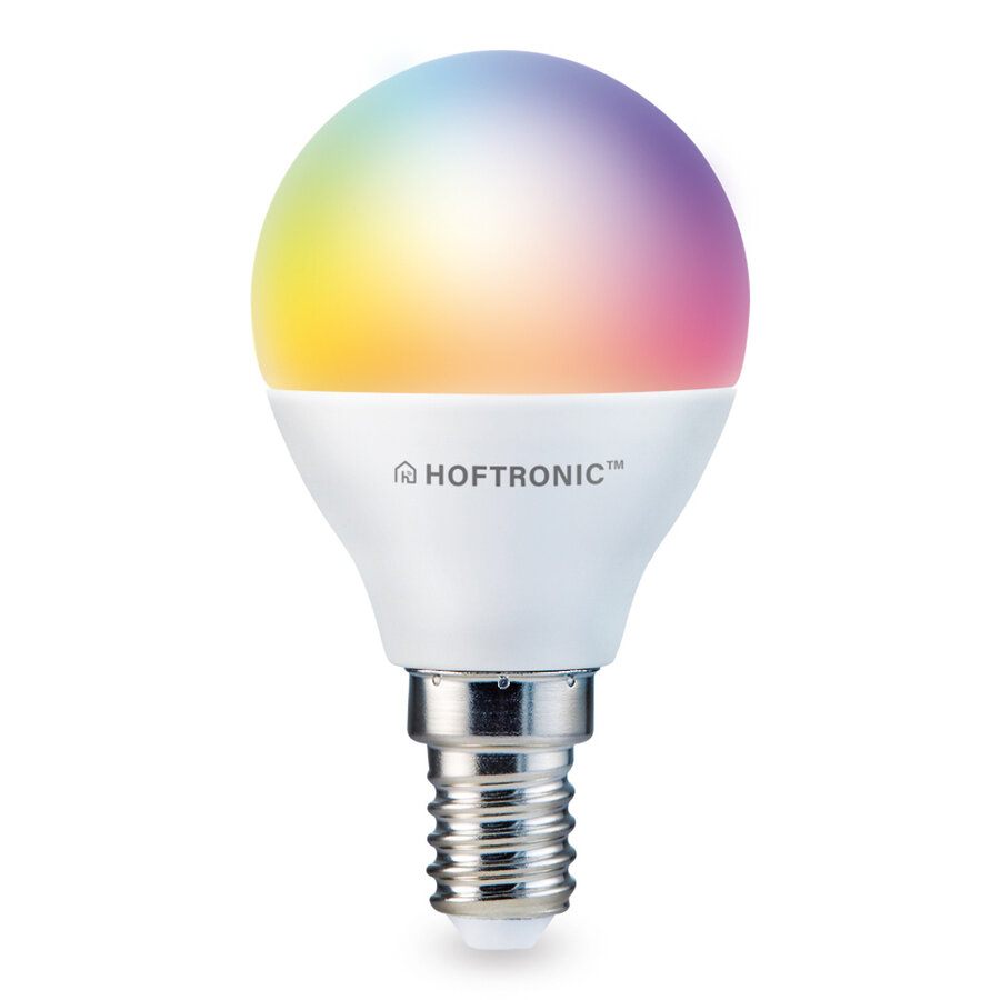 HOFTRONIC SMART E14 SMART LED Bulb RGBWW Wifi & Bluetooth 5.5 Watt 470lm  P45 Dimmable via App