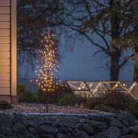 Weihnachtsbaum mit Außenbeleuchtung - 240 LEDs - 2200K Bernstein - 1,5 Meter Höhe - Schwarz - Firefly-Effekt