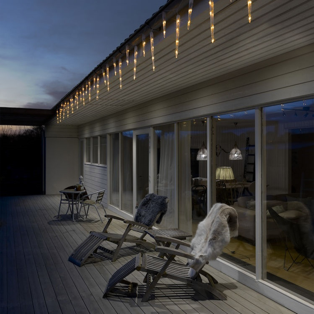 Outdoor icicle light 24 LEDs Extra warm white 4 meters