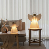 Kerstfiguur voor binnen - Engel - E14 fitting - 54 cm hoog - Kerstverlichting - Kerstdecoratie