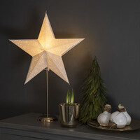 Kerstster op plateau - met E14 fitting - 3.5 m stekkerkabel - 5 punten - papier - Kerstverlichting