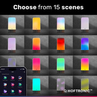 Loki smart LED table lamp - RGB - WiFi & Bluetooth - Flow Color - Ambient lamp - Music controlled - 8 Watt - Google assistant & Amazon Alexa - Indoor