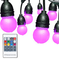 15m LED String light RGB - buiten lampjes snoer 24 RGB LEDs incl. afstandsbediening - IP65 Lichtsnoer buiten