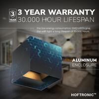 2er-Satz Kansas - Dimmbare LED Wandlampe Cube (Eckig) - 7 Watt - 3000K warmweiß - Up Down Lampe - IP65 Wasserdicht - Schwarz - Wandleuchte für den Innen - und Außenbereich