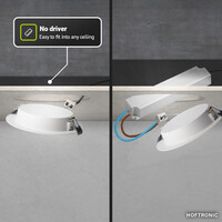 LED Downlight – Inbouwspot – Mini LED paneel - 9 Watt 820lm - Rond - 6500K Daglicht Wit - Ø145 mm