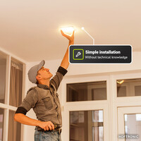 LED downlight – inbouwspot vierkant – 18W – 1820 lm – 2700K warm wit - IP20 - 220x220mm