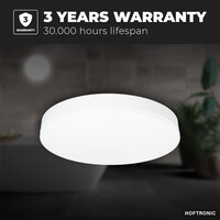 Lumi - Badezimmer Deckenleuchte - 18W 1500 Lumen - Weiß Ø30 cm - IP54 wasserdicht - 2700K Warmweiß