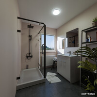Lumi - Badezimmer Deckenleuchte - 18W 1500 Lumen - Weiß Ø30 cm - IP54 wasserdicht - 2700K Warmweiß