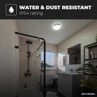 Lumi - Badezimmer Deckenleuchte - 18W 1500 Lumen - Weiß Ø30 cm - IP54 wasserdicht - 2700K Warmweiß
