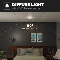 Lumi - Badezimmer Deckenleuchte - 18W 1500 Lumen - Weiß Ø30 cm - IP54 wasserdicht - 2700K Warmweiß