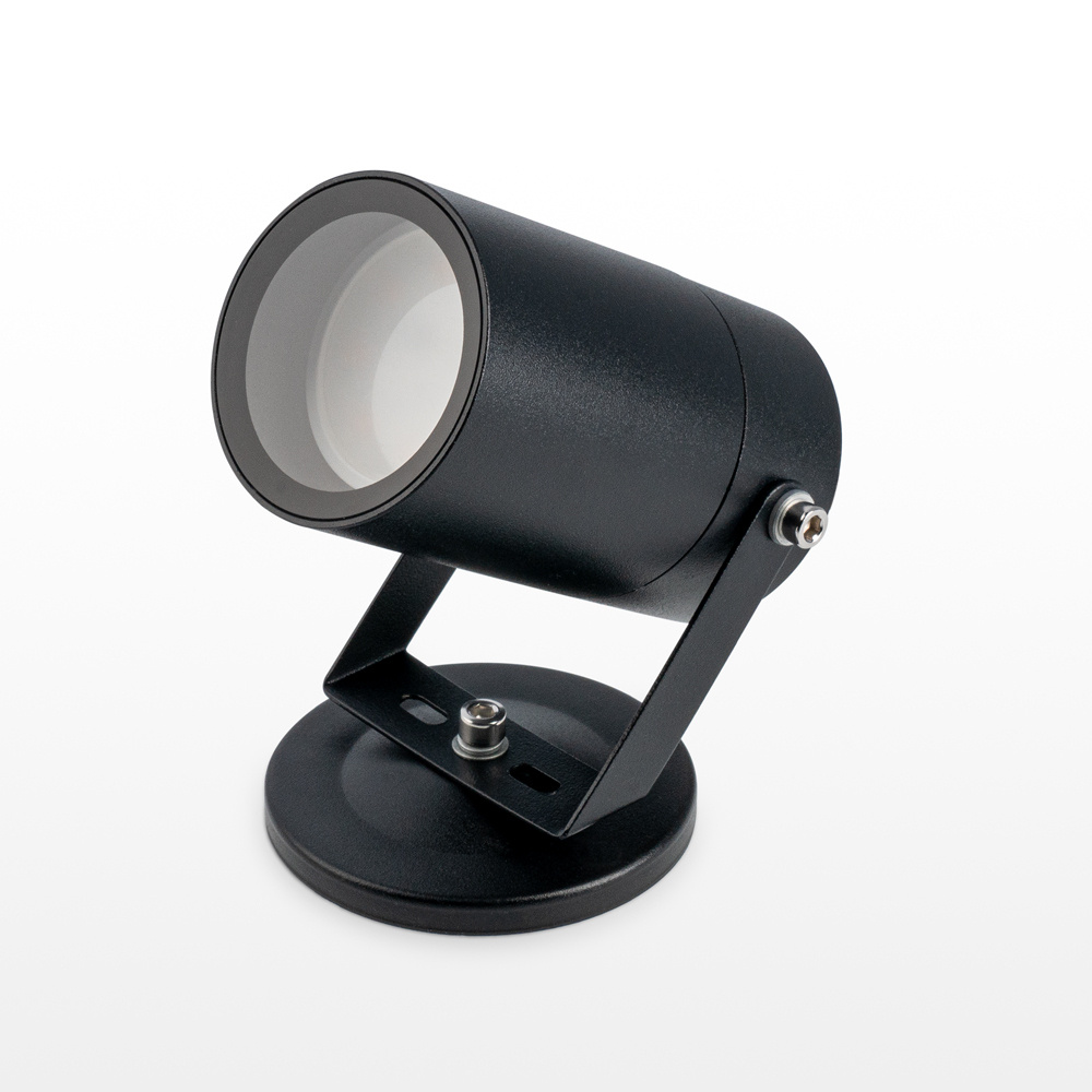 Spikey LED Wandlamp - Wandspot - Vlonderspot - Zwart - Dimbaar - GU10 - 4,5W - 400lm - 4000K neutraal wit - IP65 - voor binnen en buiten voor binnen