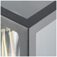 Stella PIR LED wandlamp - bewegingssensor - schemerschakelaar - excl. E27 lichtbron - max. 60 watt - IP44 - Zwart - voor buiten