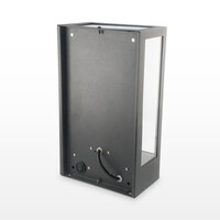Stella PIR LED wandlamp - bewegingssensor - schemerschakelaar - excl. E27 lichtbron - max. 60 watt - IP44 - Zwart - voor buiten