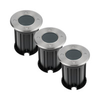 3x Maisy dimmbarer LED Bodeneinbaustrahler rund Edelstahl exkl. GU10-Lichtquelle IP67 wasserdicht 3 Jahre Garantie