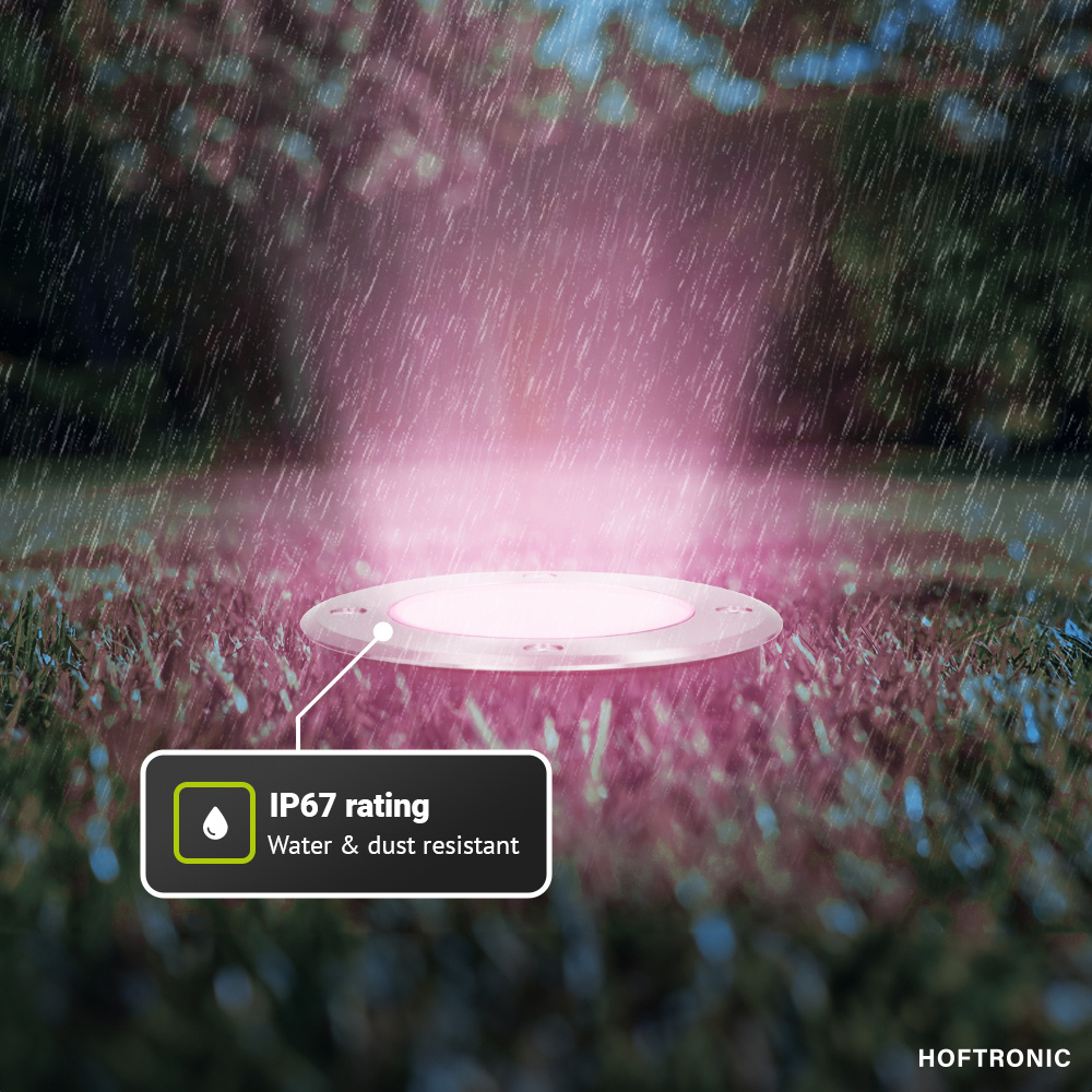 6x Lilly Smart LED Grondspot - Kantelbaar - Overrijdbaar - Rond - RVS - RGBWW - 5.5 Watt - IP67 waterdicht - 3 jaar garantie